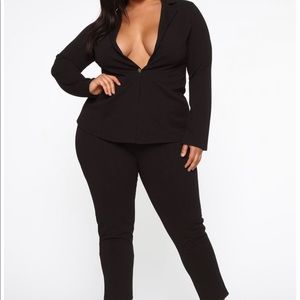 2 PC BLACK PANTS SET